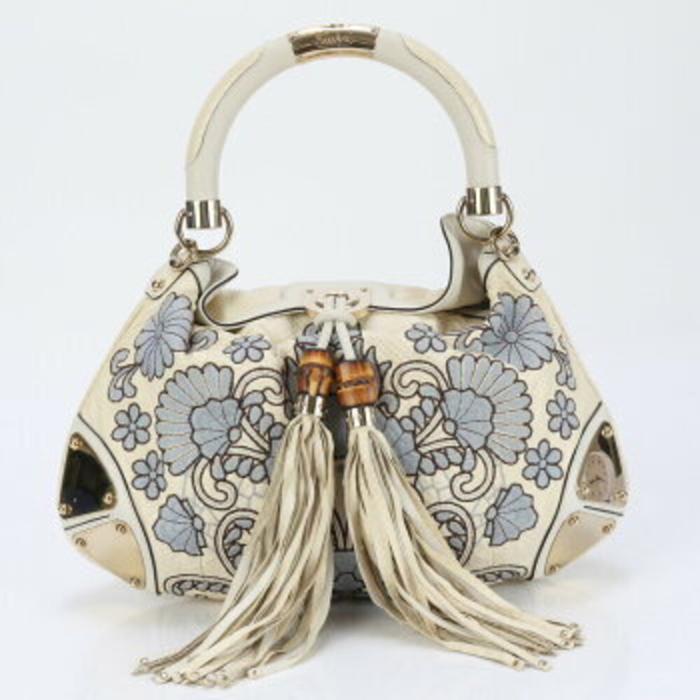 Gucci Indy Python Leather Handbag Top Handle Tote… - image 1